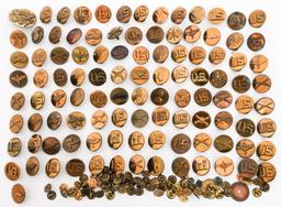 WWII US ARMY ENLISTED COLLAR DISCS