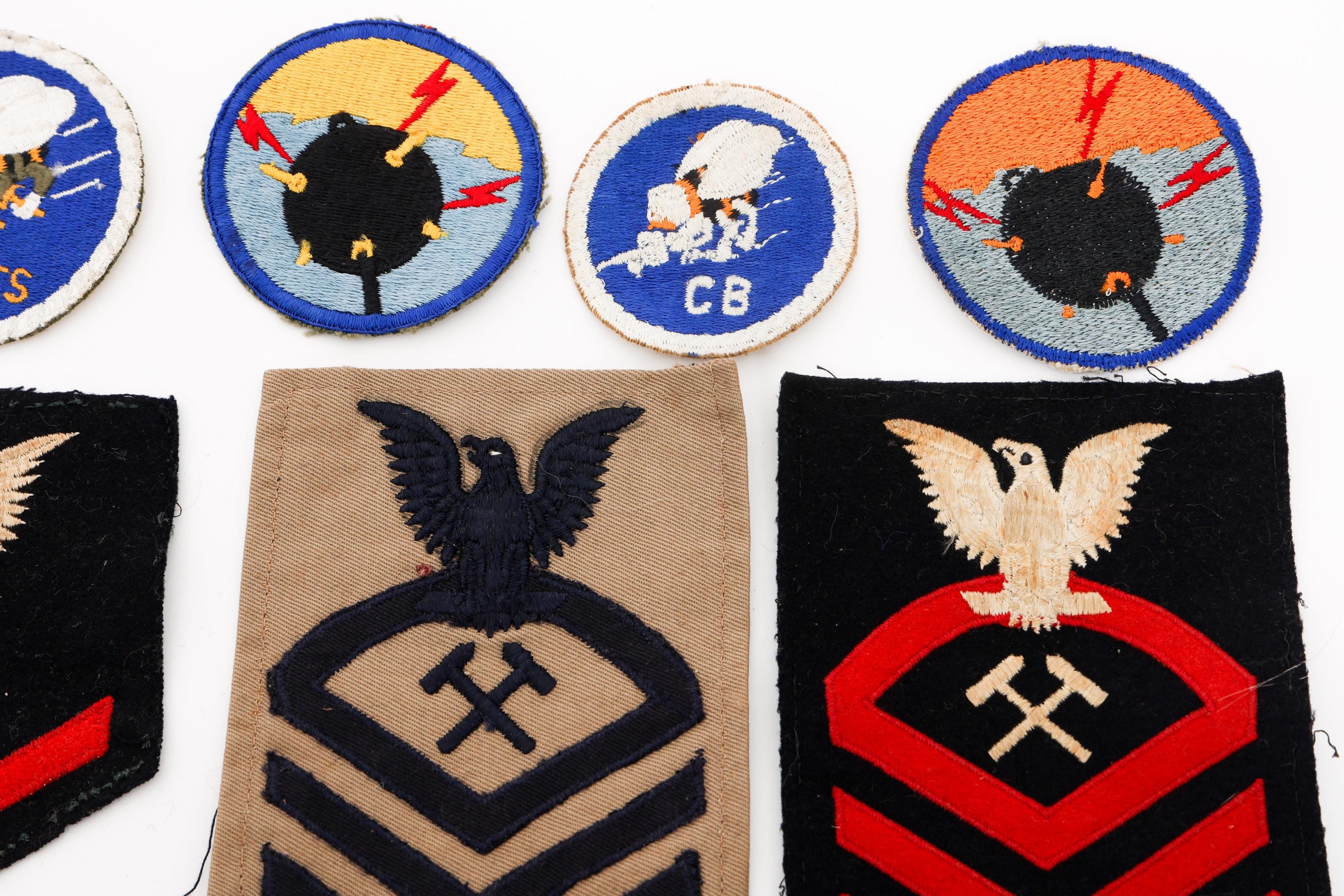 WWII US NAVY PATCHES & CLOTH INSIGNIA