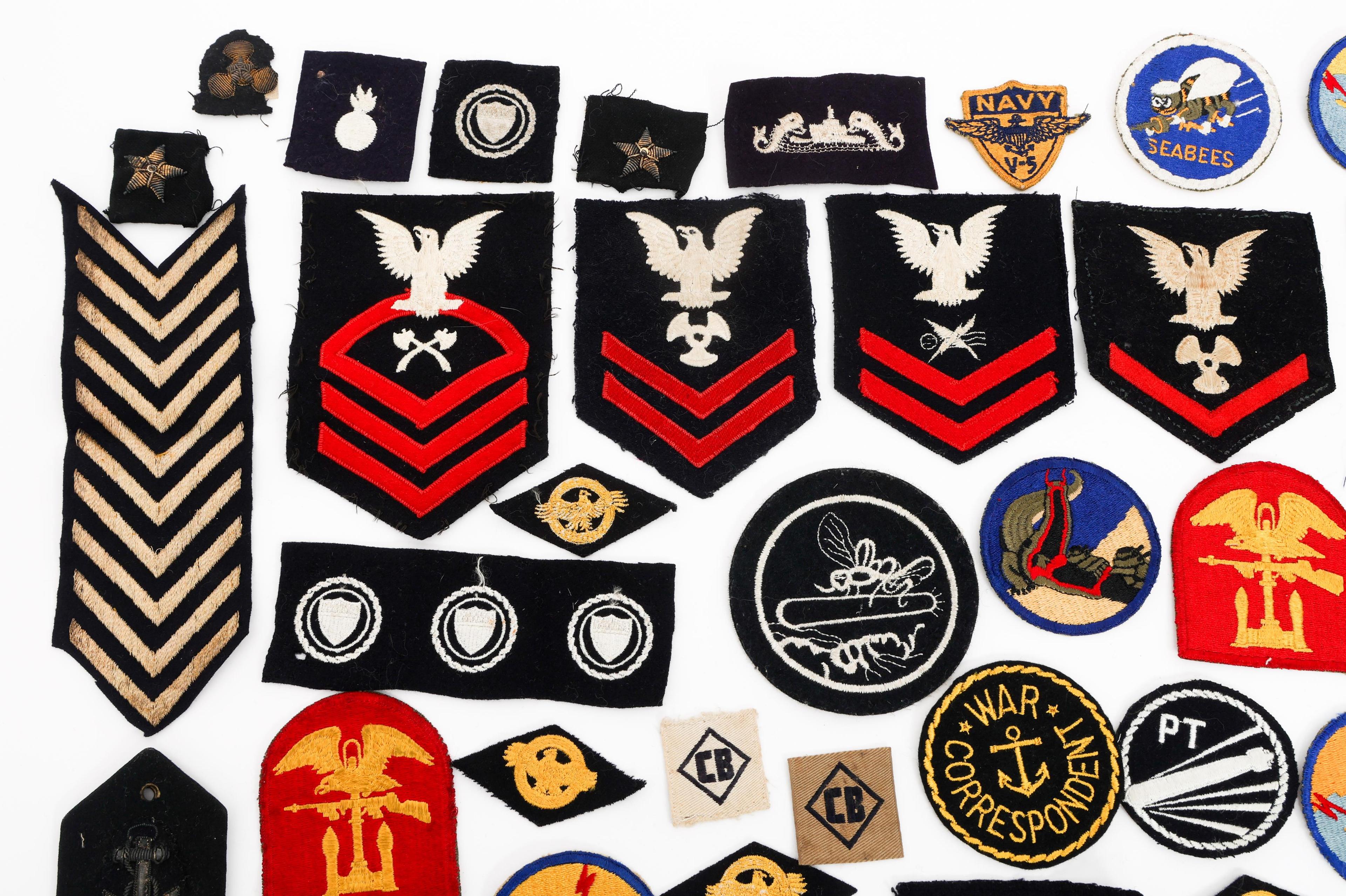WWII US NAVY PATCHES & CLOTH INSIGNIA