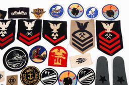 WWII US NAVY PATCHES & CLOTH INSIGNIA