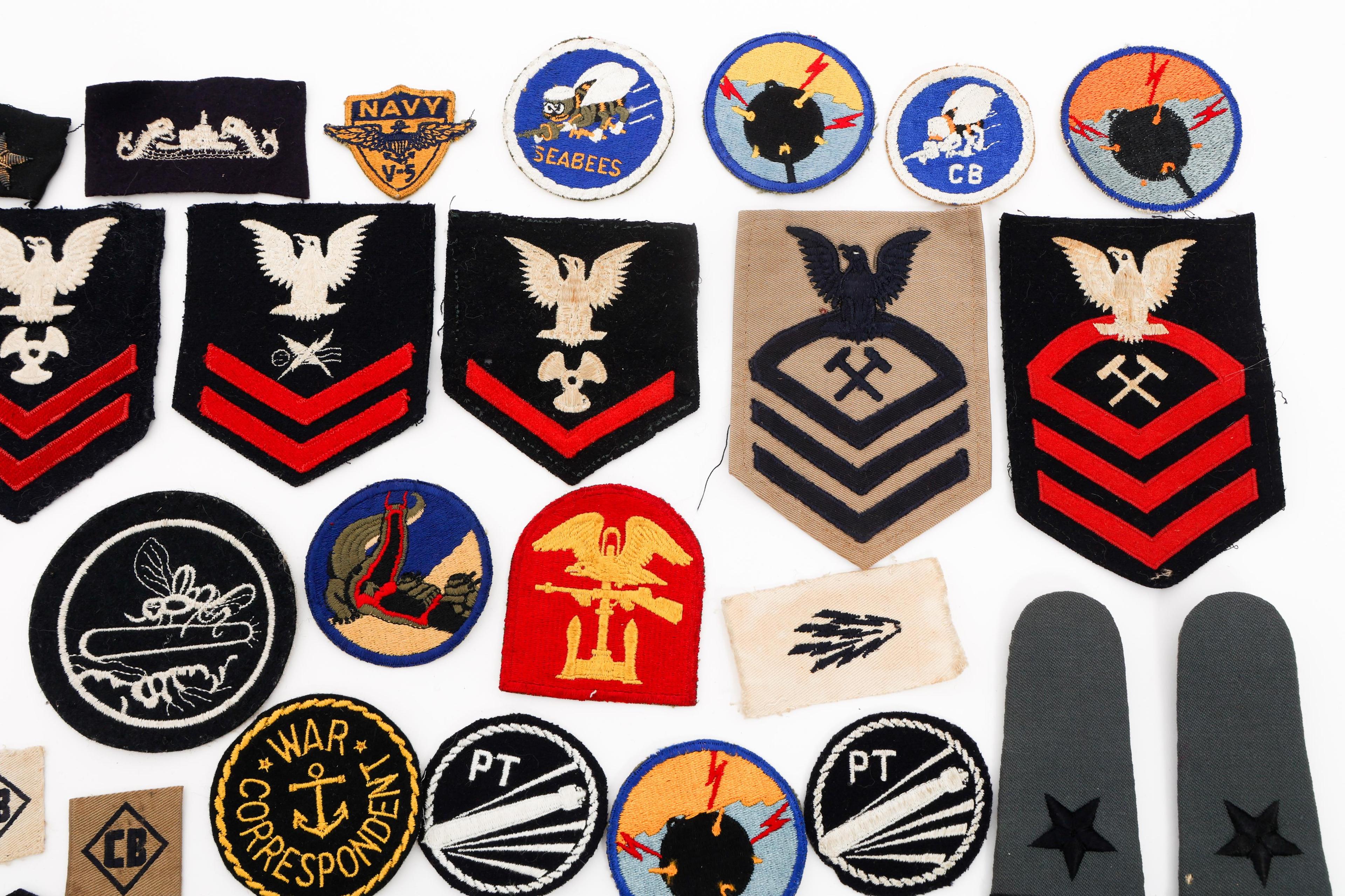 WWII US NAVY PATCHES & CLOTH INSIGNIA