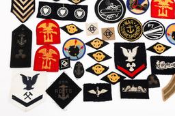 WWII US NAVY PATCHES & CLOTH INSIGNIA