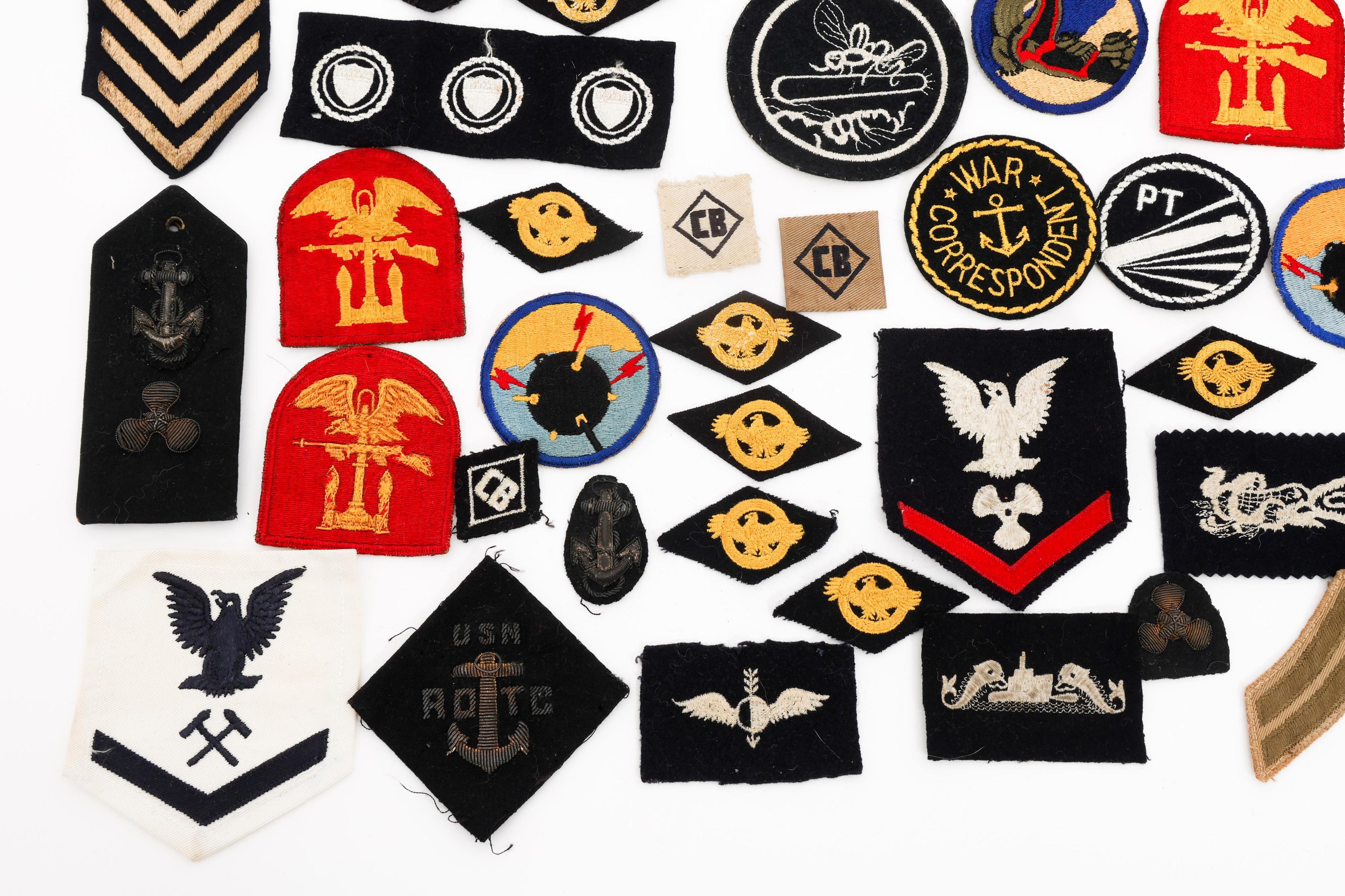 WWII US NAVY PATCHES & CLOTH INSIGNIA