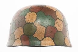 WWII GERMAN CRETE CAMO M38 FALLSCHIRMJAGER HELMET