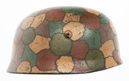 WWII GERMAN CRETE CAMO M38 FALLSCHIRMJAGER HELMET