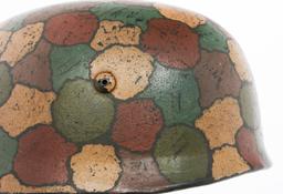 WWII GERMAN CRETE CAMO M38 FALLSCHIRMJAGER HELMET
