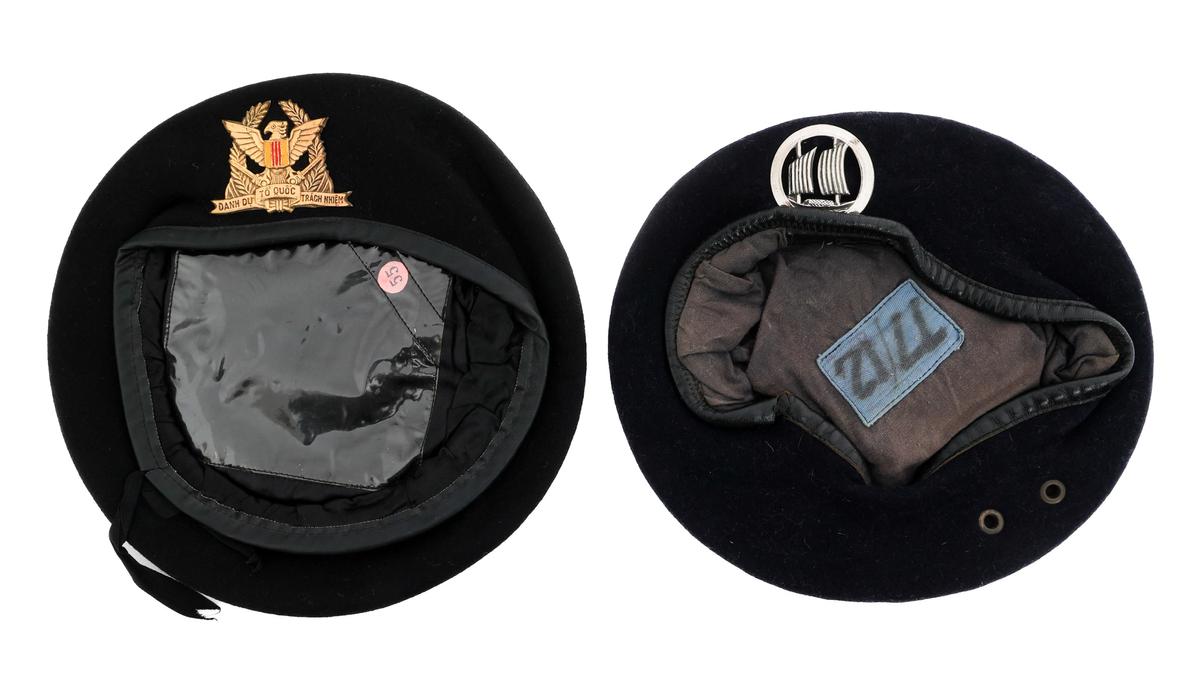 VIETNAM WAR ARVN OFFICER & JUNK FORCE BLACK BERETS