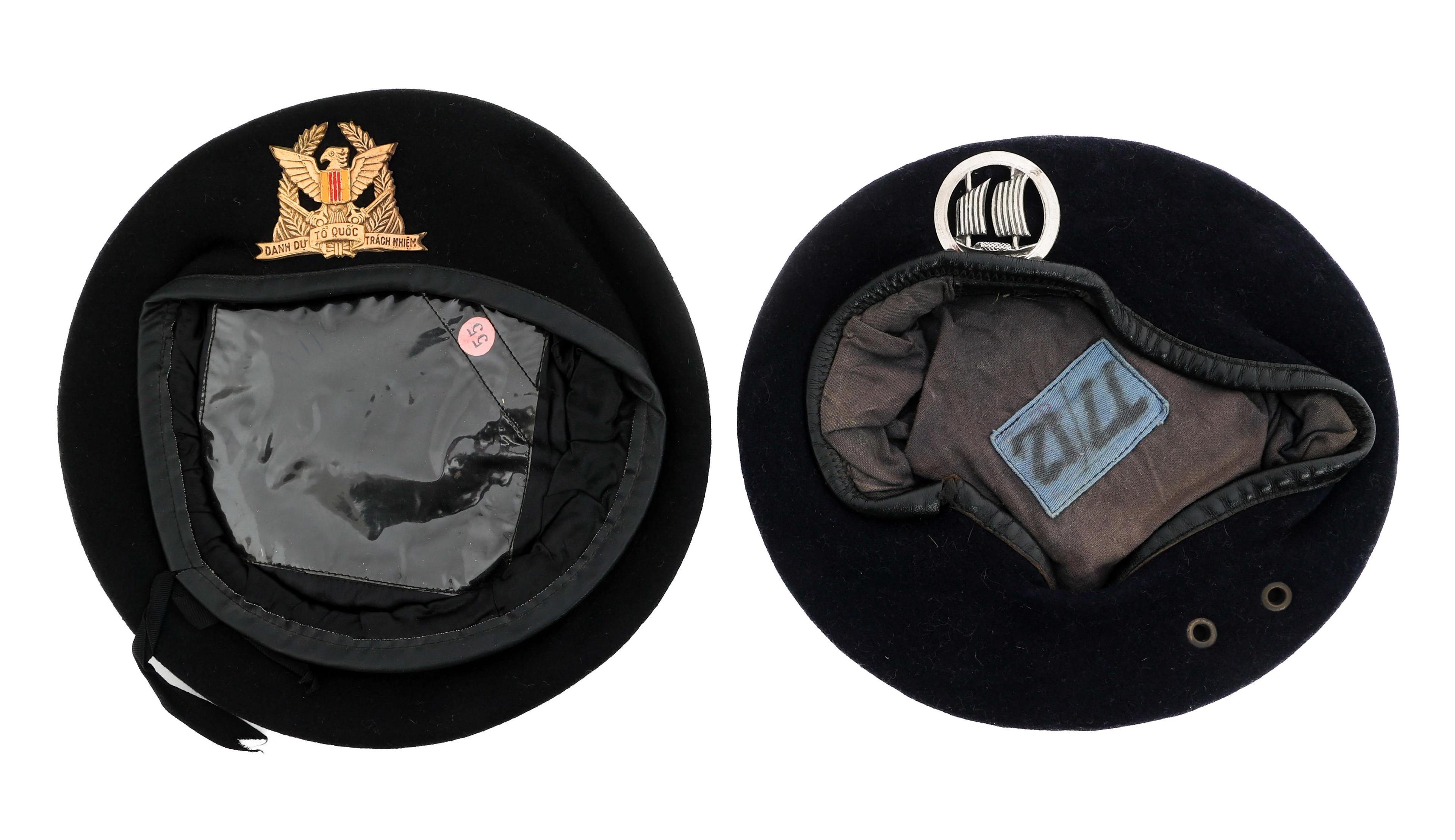 VIETNAM WAR ARVN OFFICER & JUNK FORCE BLACK BERETS