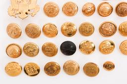 US ARMED FORCES & NATIONAL GUARD UNIFORM BUTTONS