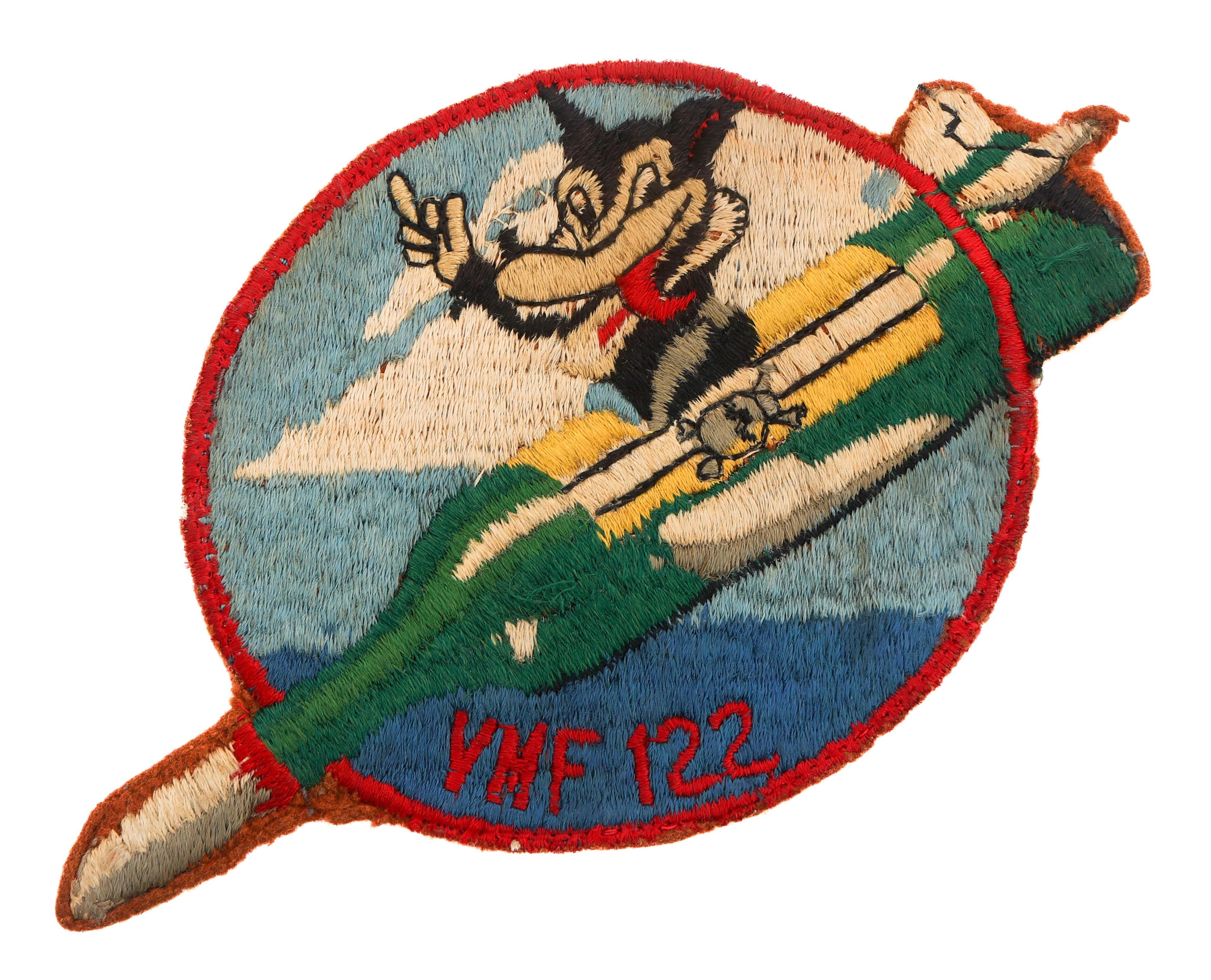 WWII USMC FIGHTER SQUADRON VMF-122 POCKET PATCH