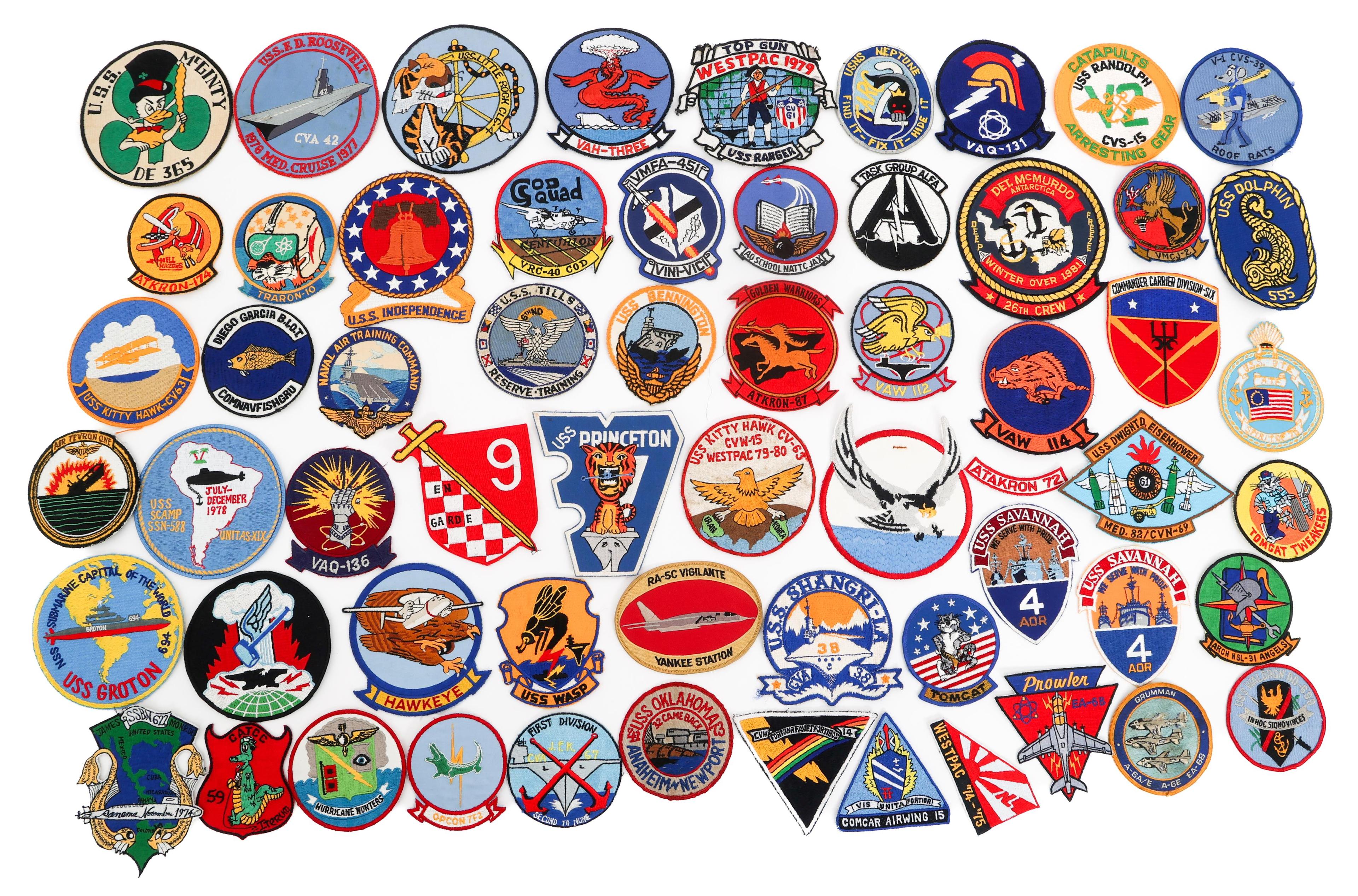 COLD WAR US NAVY SHIP, SQUADRON & STATION PATCHES