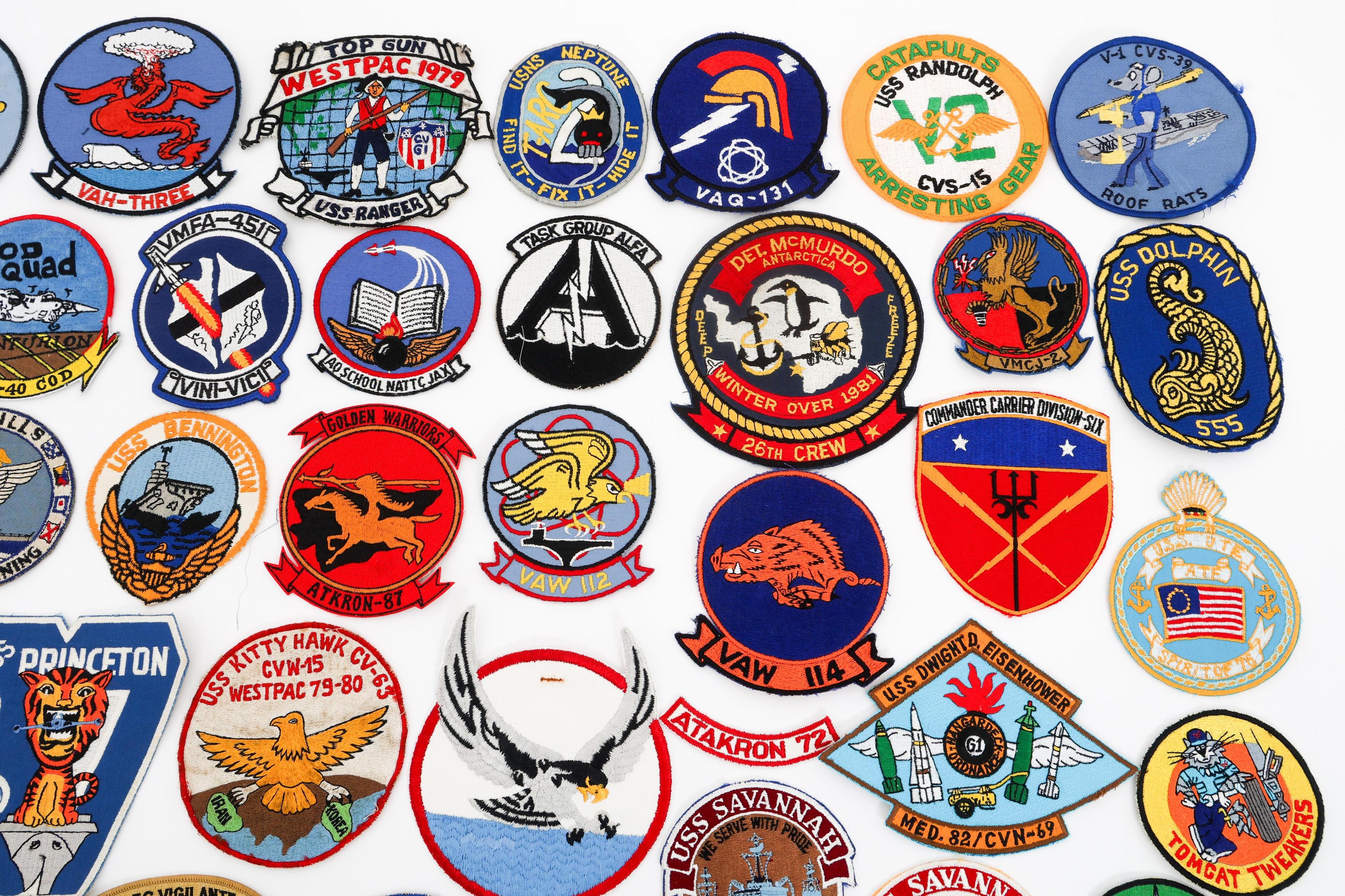 COLD WAR US NAVY SHIP, SQUADRON & STATION PATCHES
