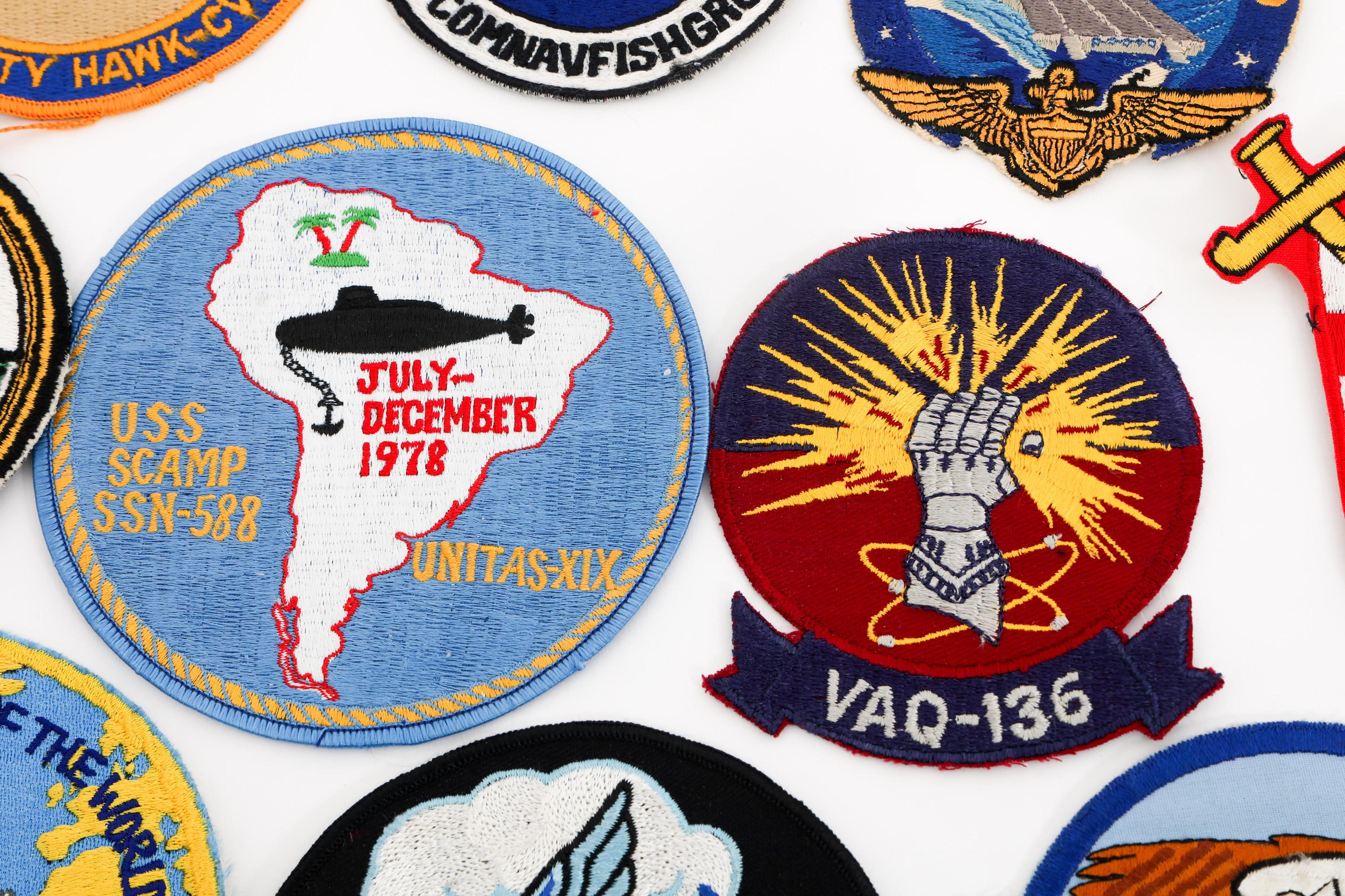 COLD WAR US NAVY SHIP, SQUADRON & STATION PATCHES