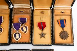 WWII - COLD WAR US ARMY MEDALS & COFFIN CASES