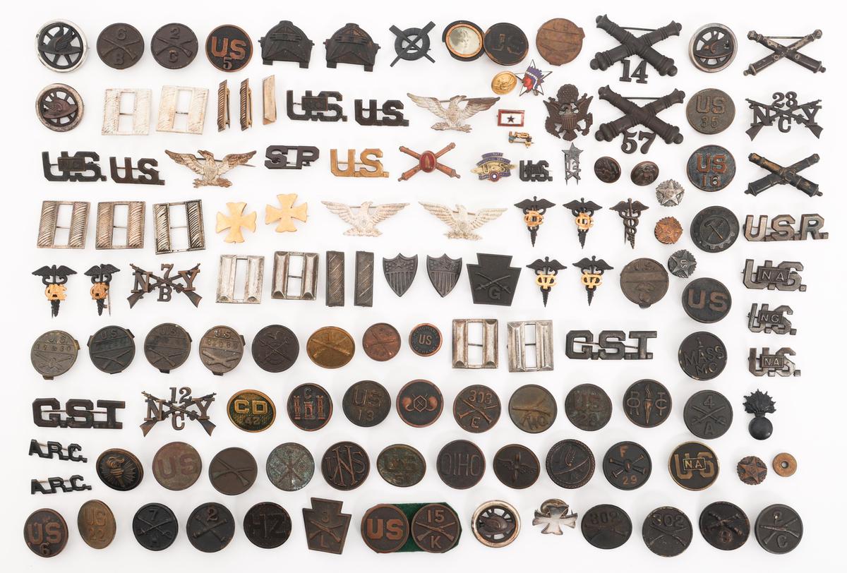 SPAN-AM WAR - WWI US ARMY COLLAR & RANK INSIGNIA