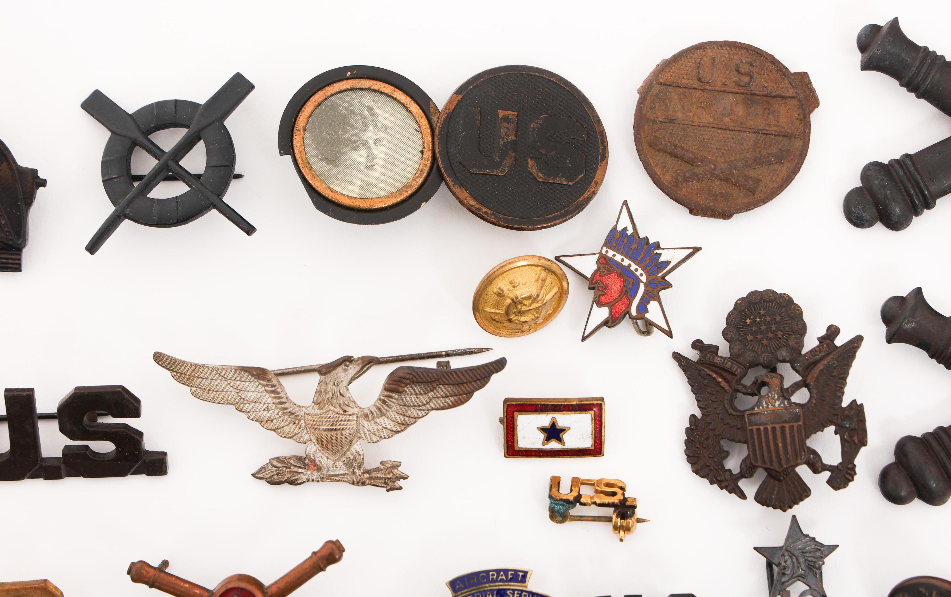 SPAN-AM WAR - WWI US ARMY COLLAR & RANK INSIGNIA