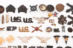 SPAN-AM WAR - WWI US ARMY COLLAR & RANK INSIGNIA