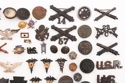 SPAN-AM WAR - WWI US ARMY COLLAR & RANK INSIGNIA