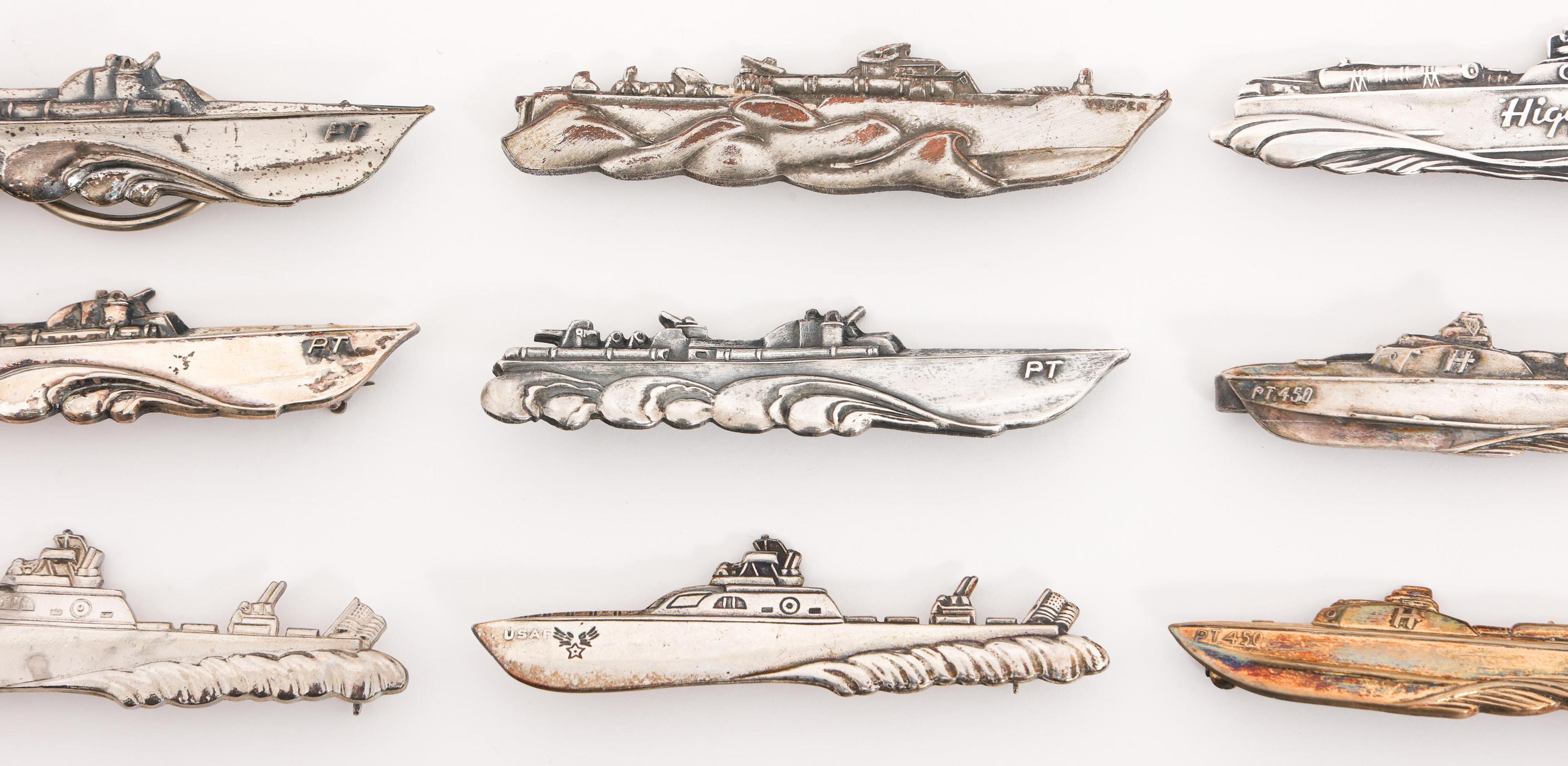 WWII - POST WAR NON-REG. US HIGGINS PT BOAT BADGES