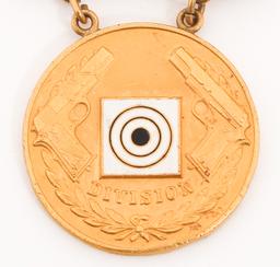 1932 USMC PISTOL MARKSMANSHIP BADGE IN 18K GOLD