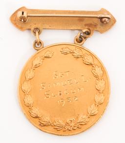 1932 USMC PISTOL MARKSMANSHIP BADGE IN 18K GOLD