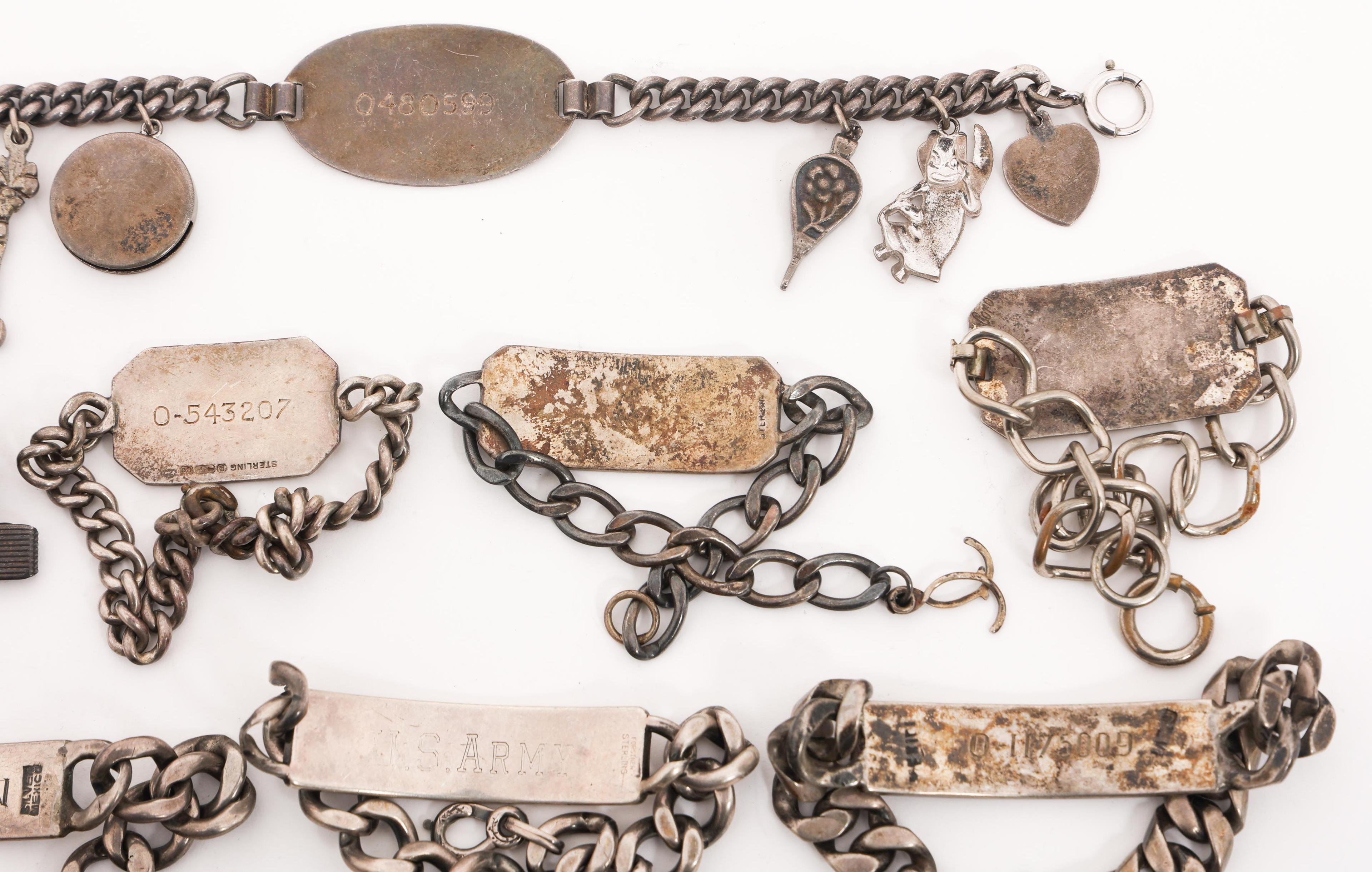 WWII US ARMY OFFICER PERSONAL ID BRACELETS