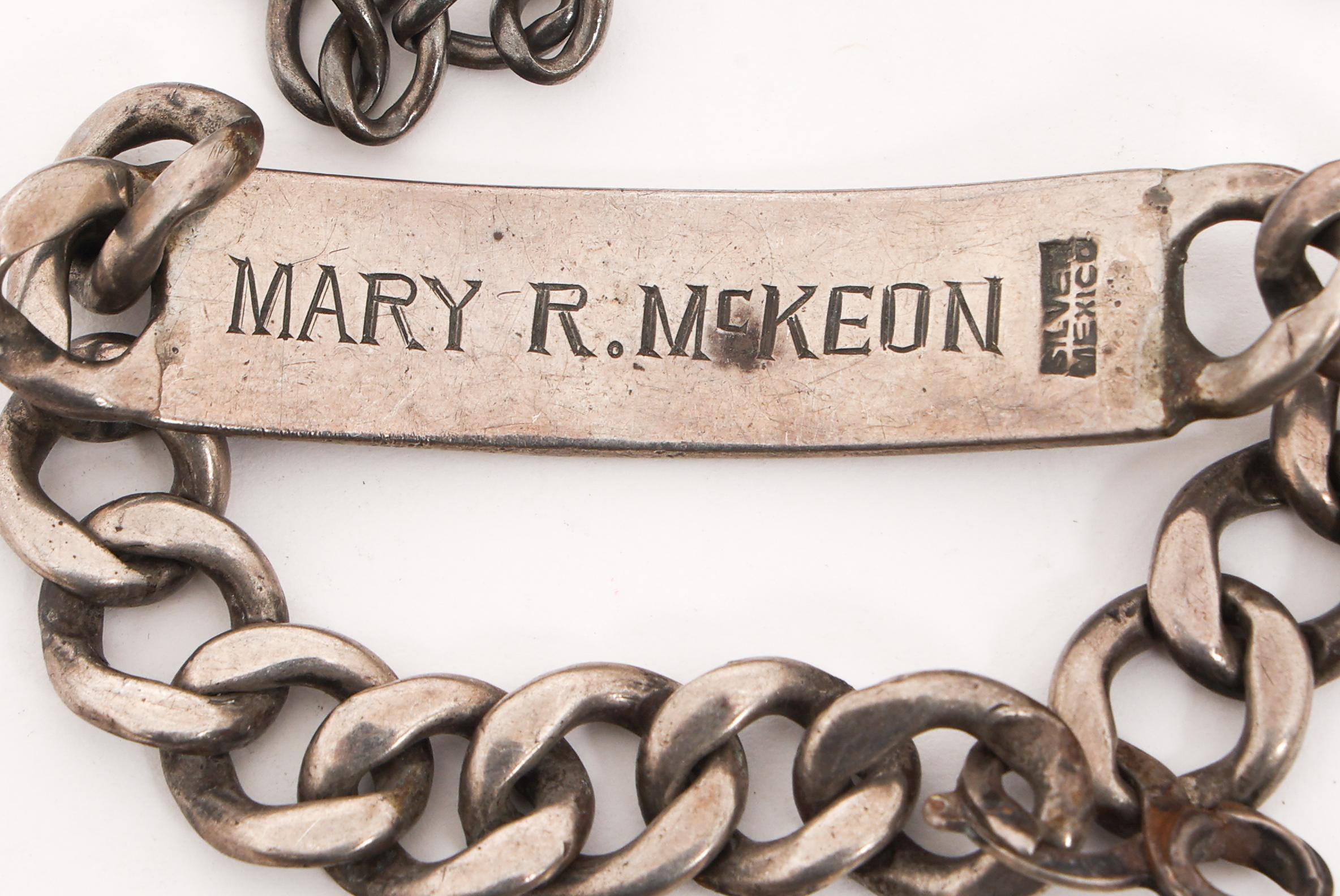 WWII US ARMY OFFICER PERSONAL ID BRACELETS