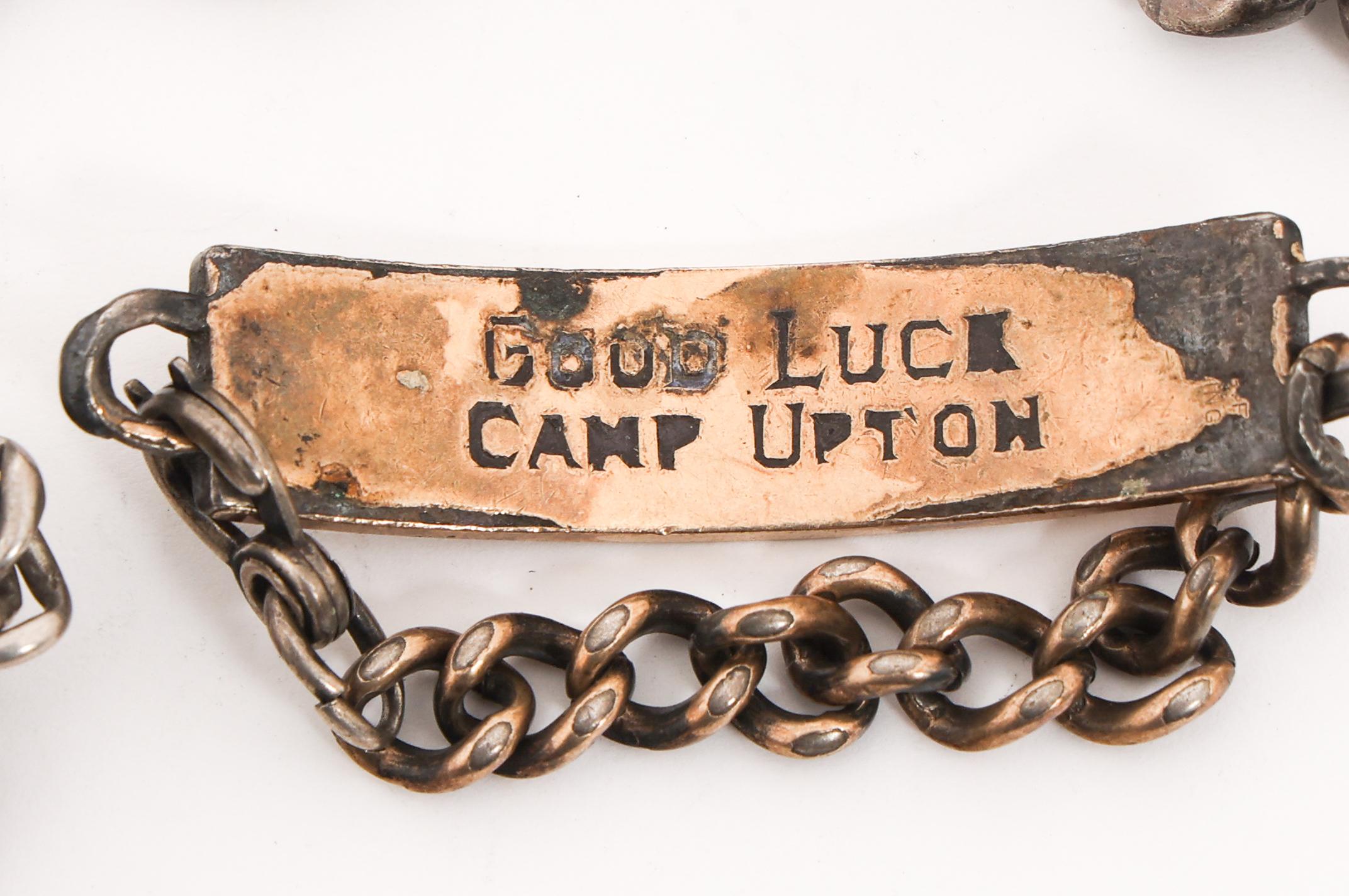 WWII US ARMY OFFICER PERSONAL ID BRACELETS