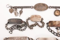 WWII US ARMY OFFICER PERSONAL ID BRACELETS