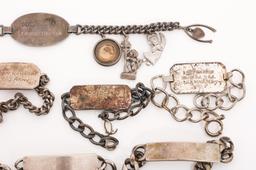 WWII US ARMY OFFICER PERSONAL ID BRACELETS