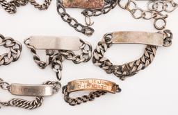 WWII US ARMY OFFICER PERSONAL ID BRACELETS