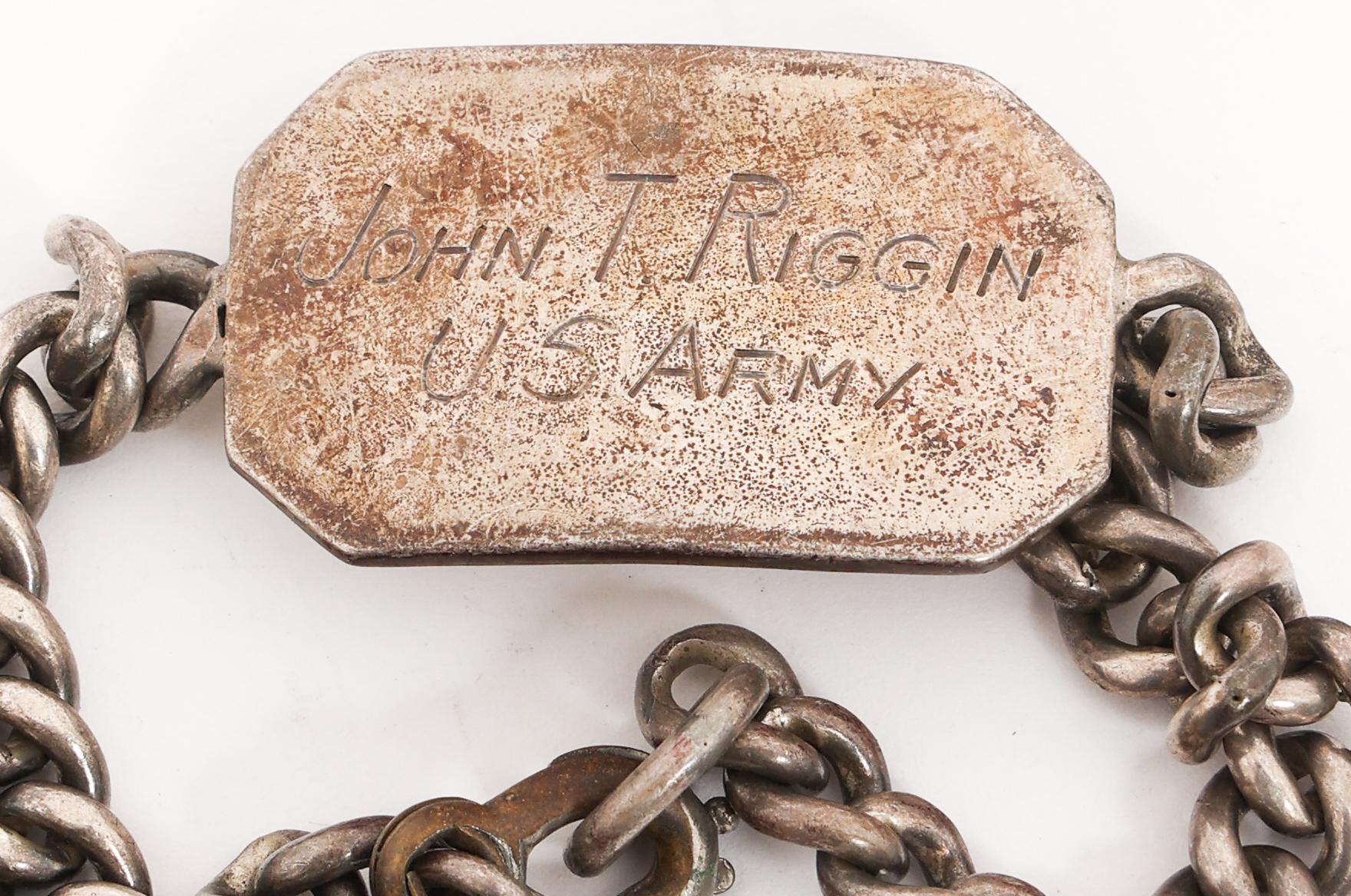WWII US ARMY OFFICER PERSONAL ID BRACELETS