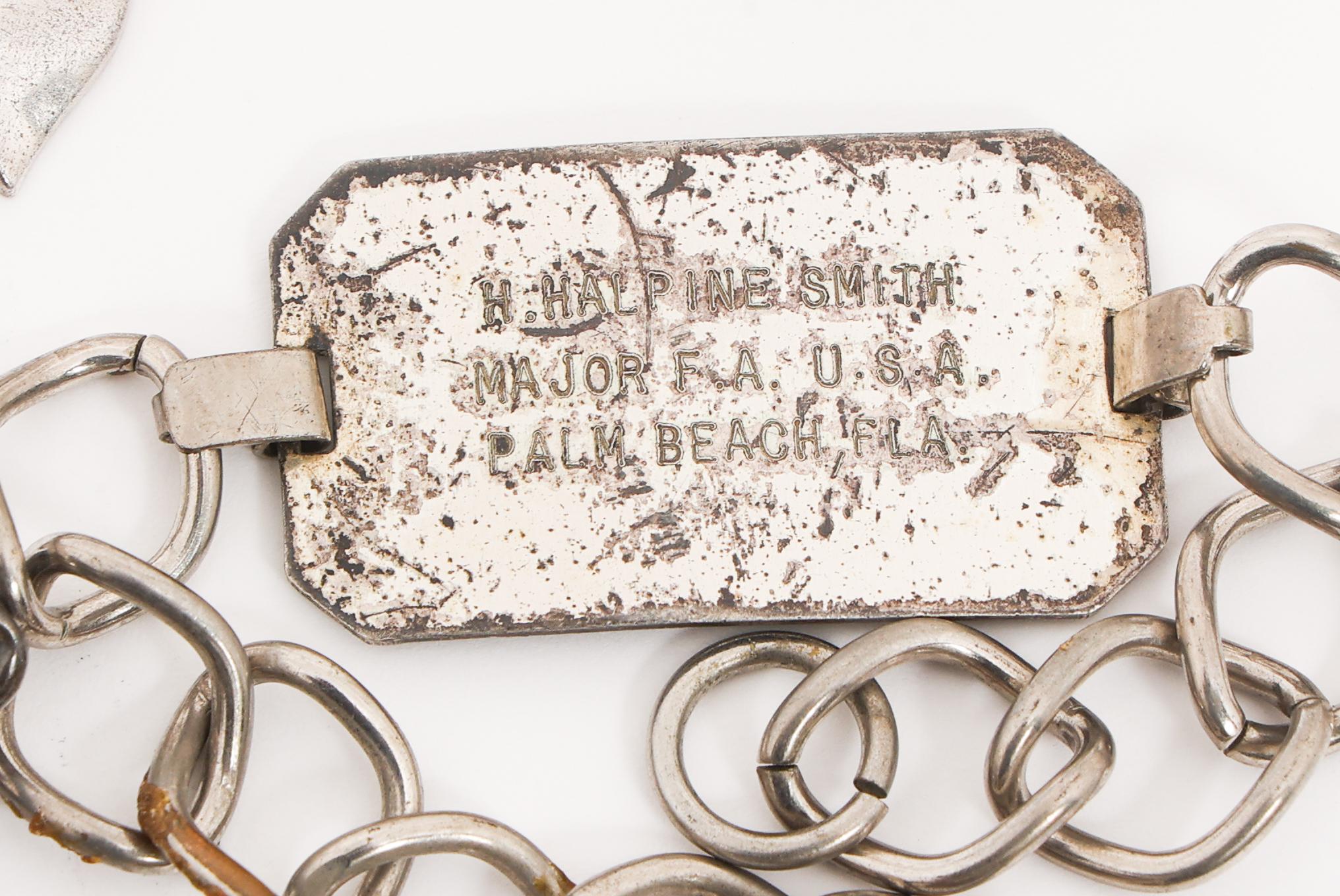 WWII US ARMY OFFICER PERSONAL ID BRACELETS