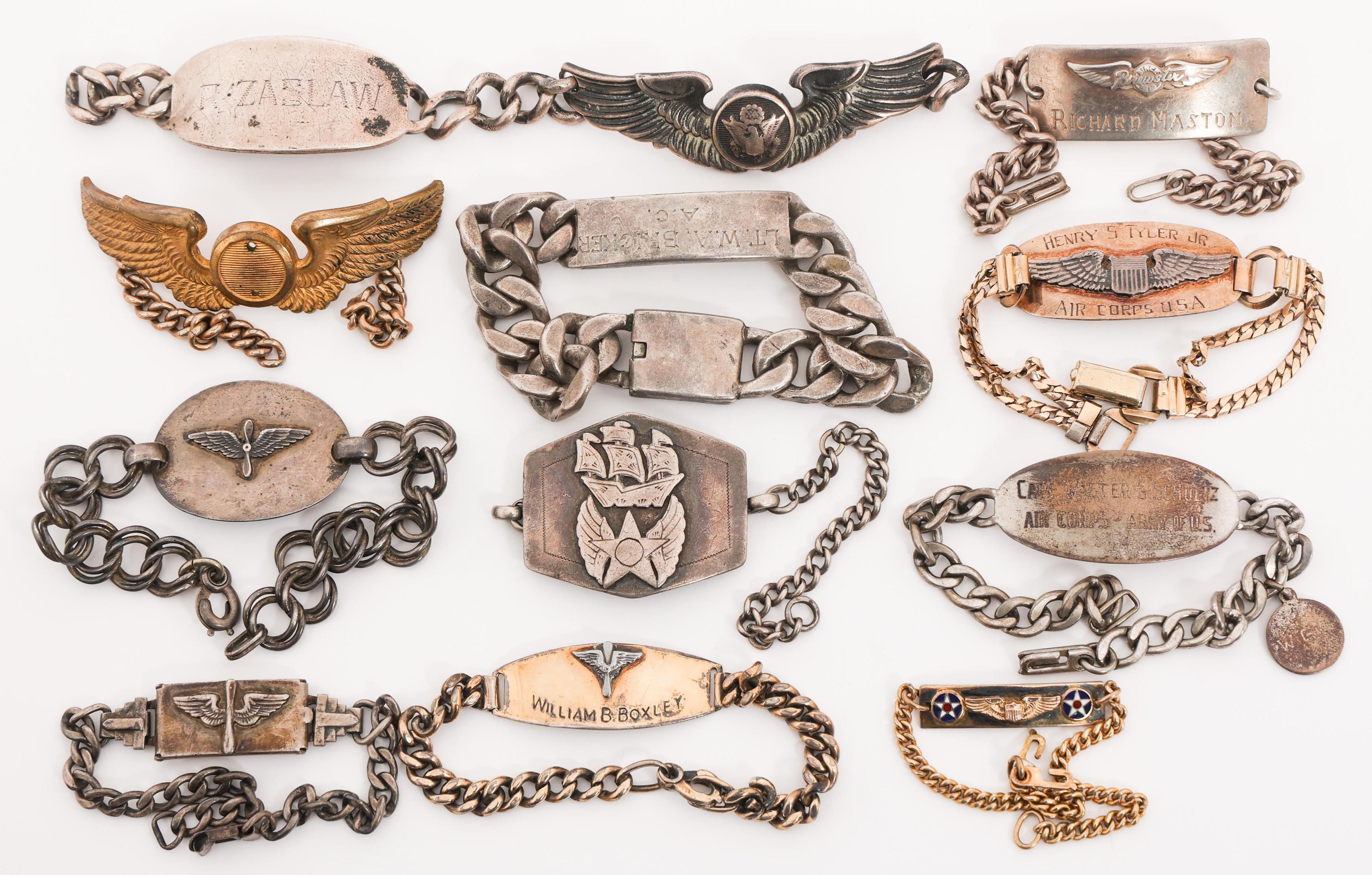 WWII USAAF IDENTIFICATION BRACELETS