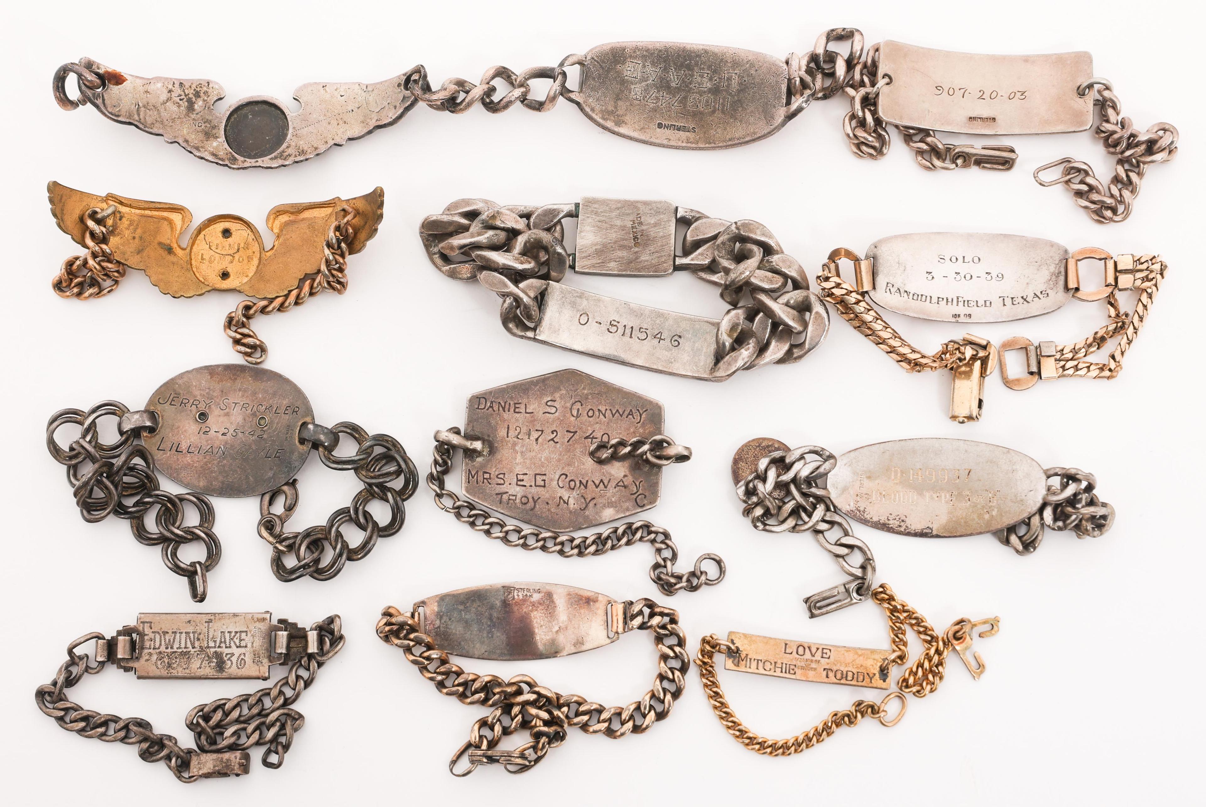 WWII USAAF IDENTIFICATION BRACELETS
