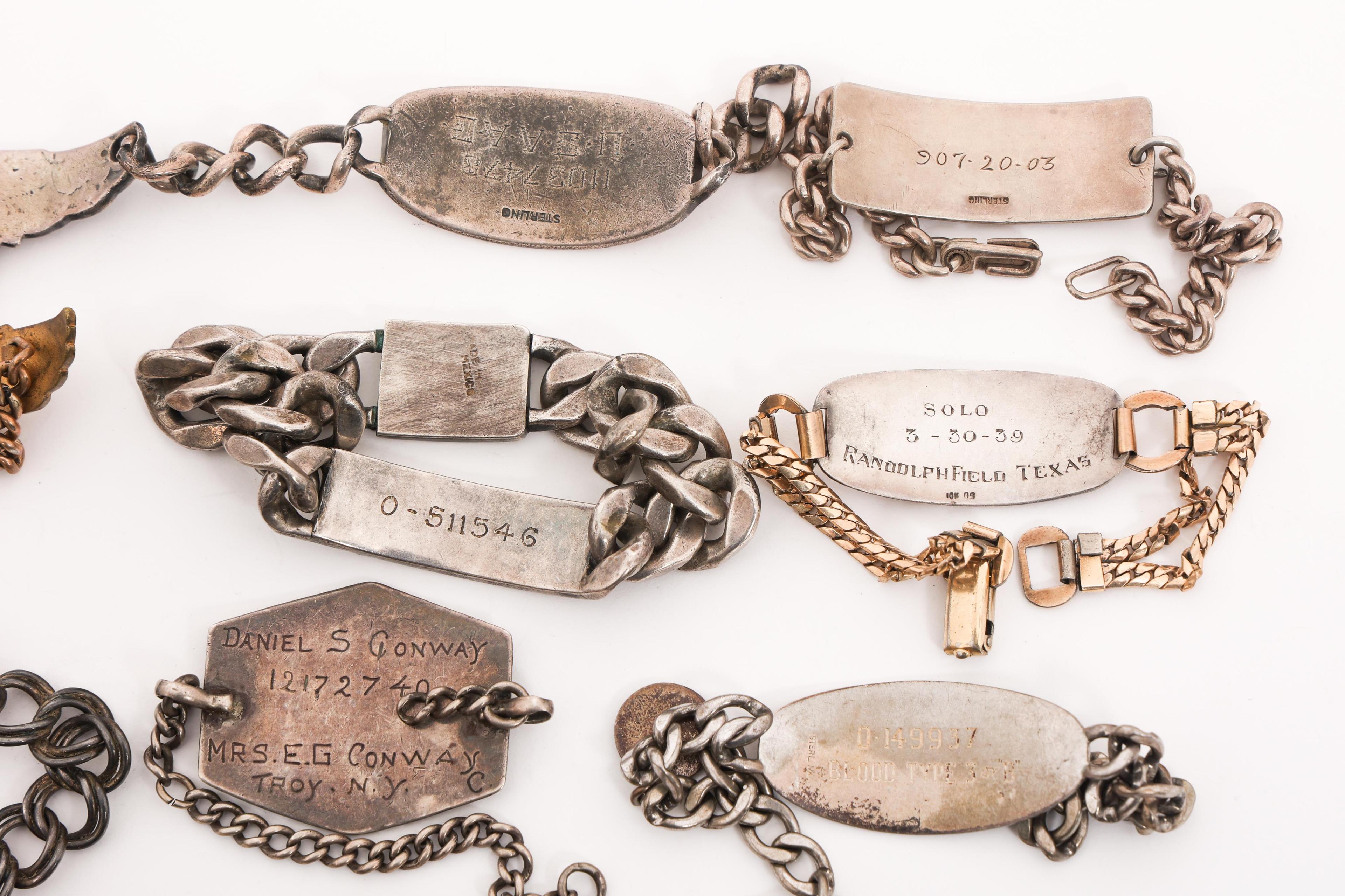 WWII USAAF IDENTIFICATION BRACELETS