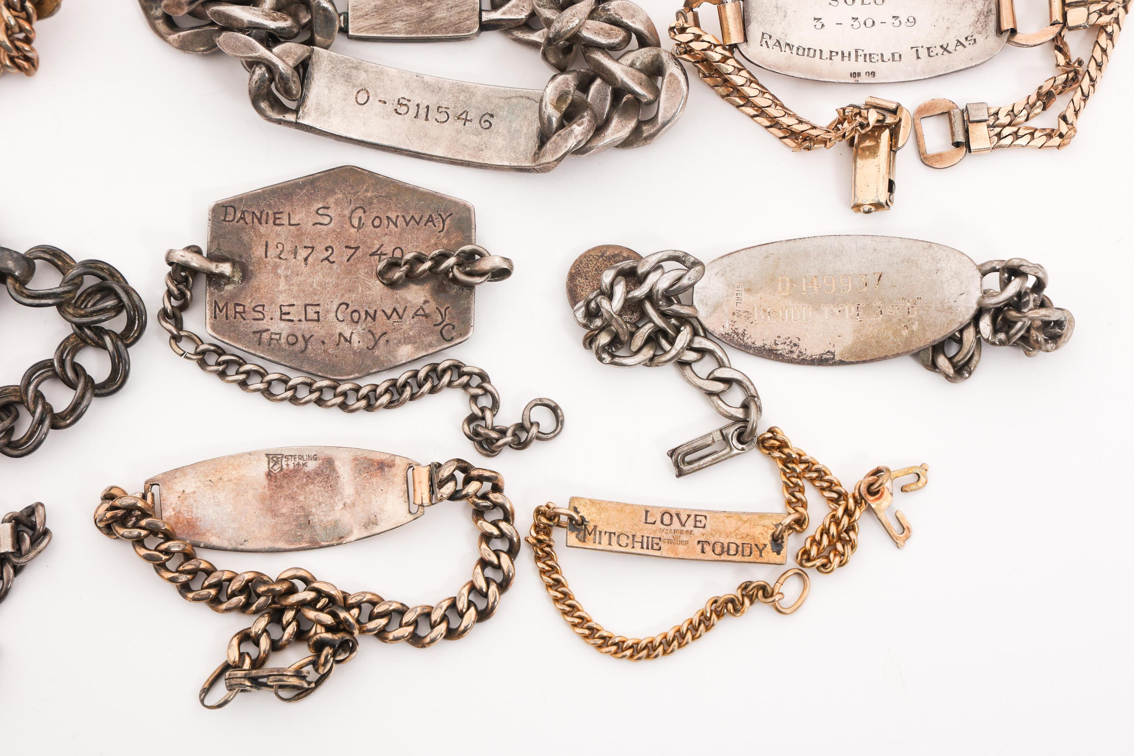 WWII USAAF IDENTIFICATION BRACELETS