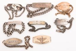 WWII US ARMED FORCES WOMEN'S ID BRACELETS
