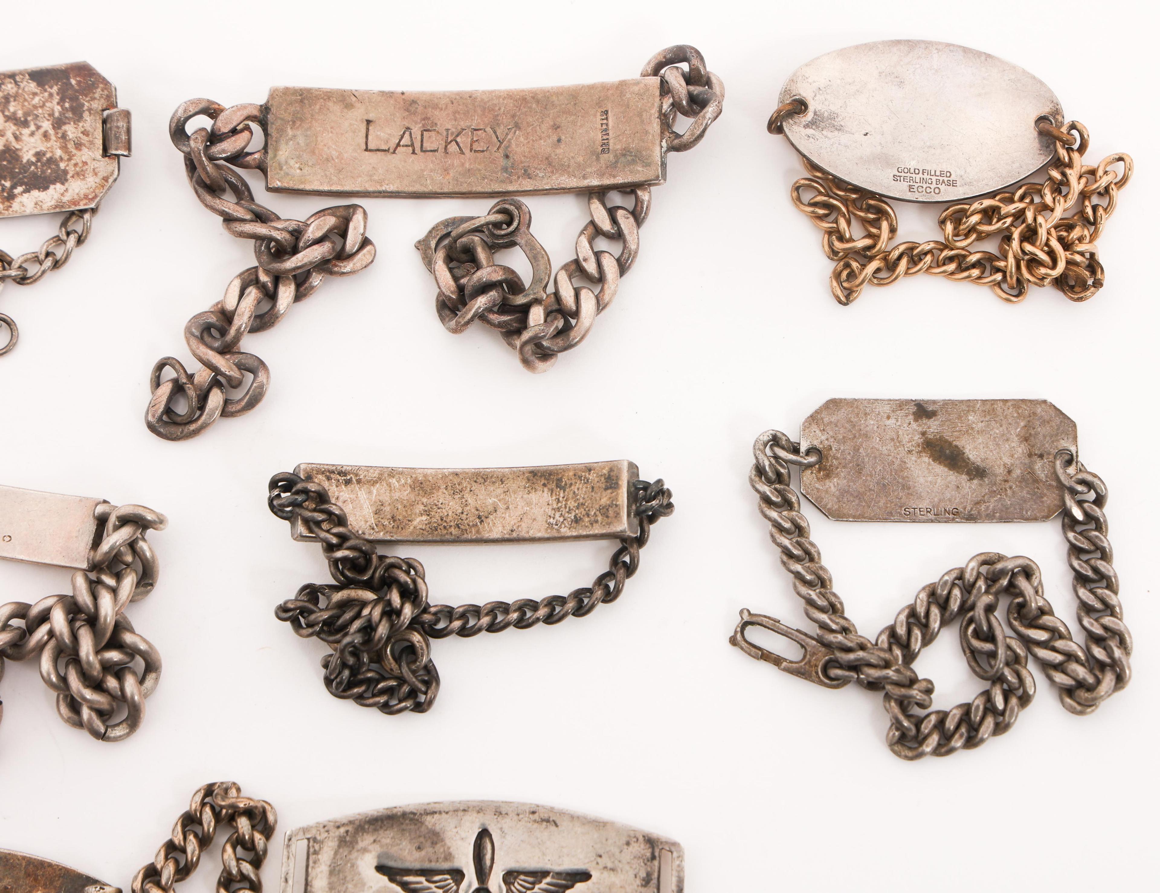 WWII US ARMED FORCES WOMEN'S ID BRACELETS