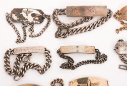 WWII US ARMED FORCES WOMEN'S ID BRACELETS