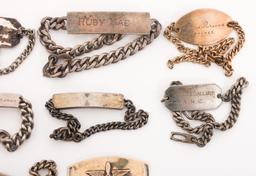 WWII US ARMED FORCES WOMEN'S ID BRACELETS
