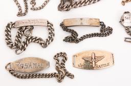 WWII US ARMED FORCES WOMEN'S ID BRACELETS