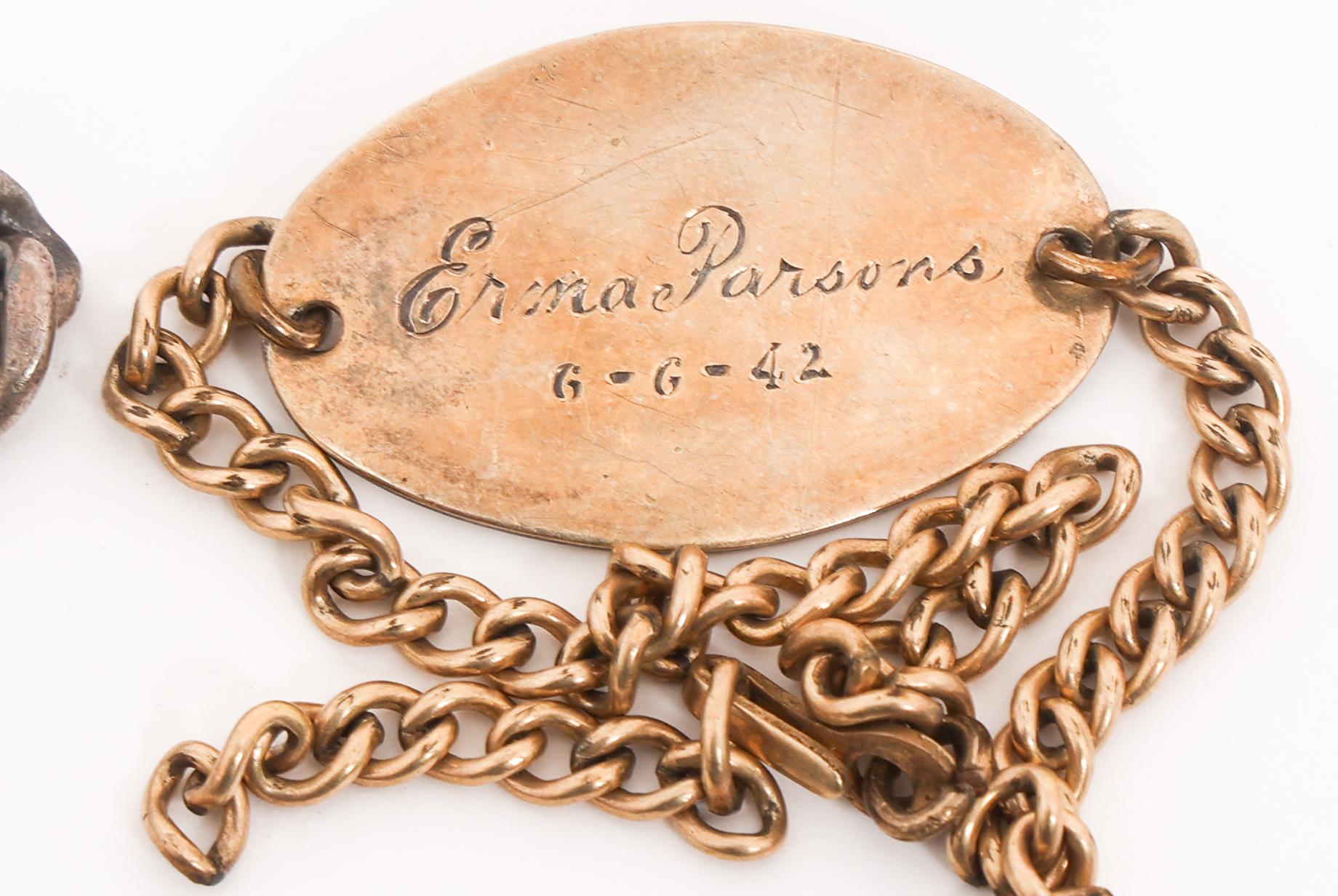 WWII US ARMED FORCES WOMEN'S ID BRACELETS