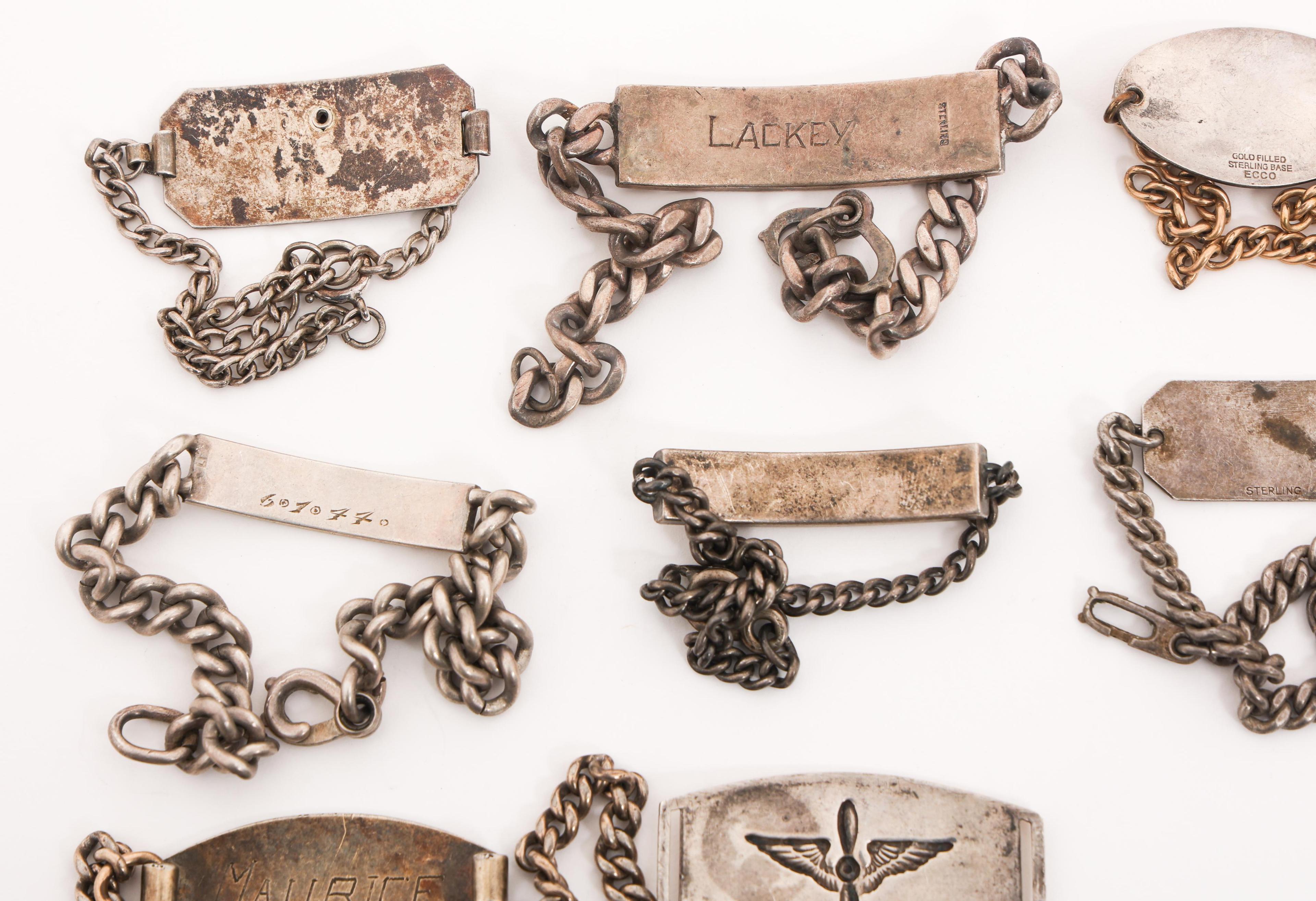 WWII US ARMED FORCES WOMEN'S ID BRACELETS
