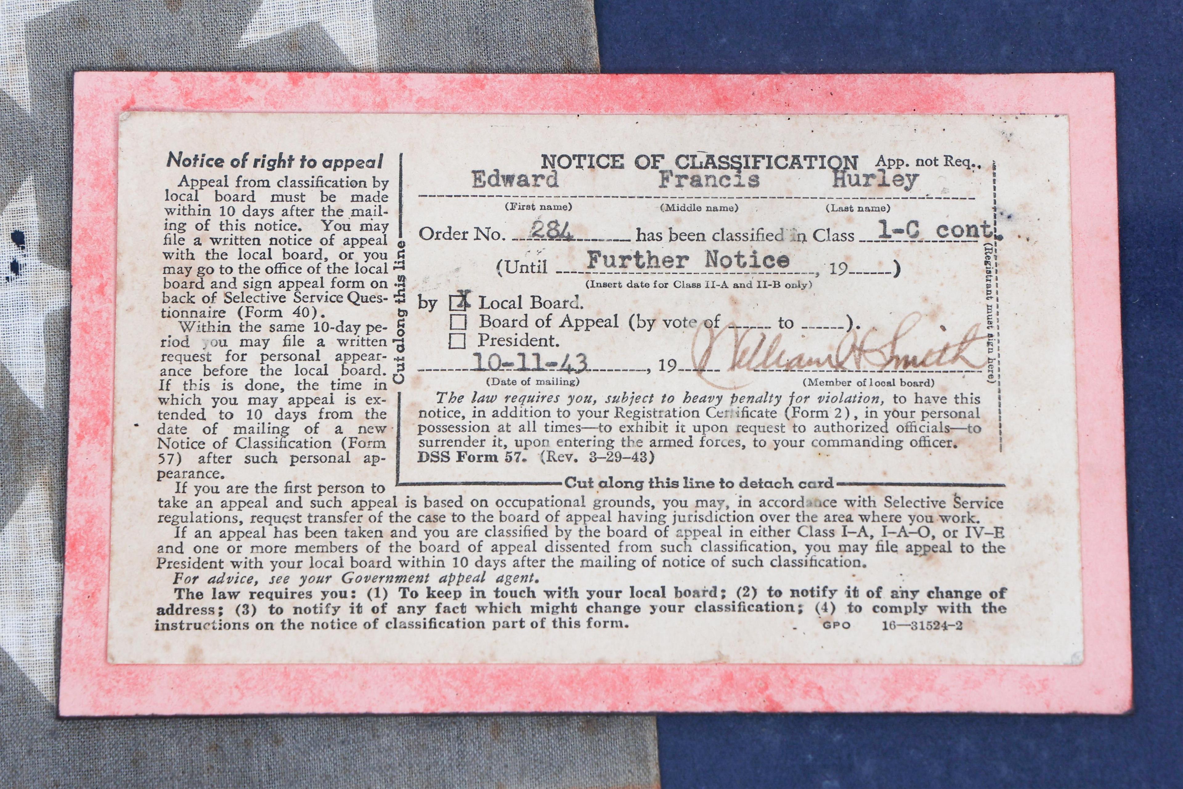 WWII USAAF / USCG AUXILIARY NAMED OFFICER GROUPING