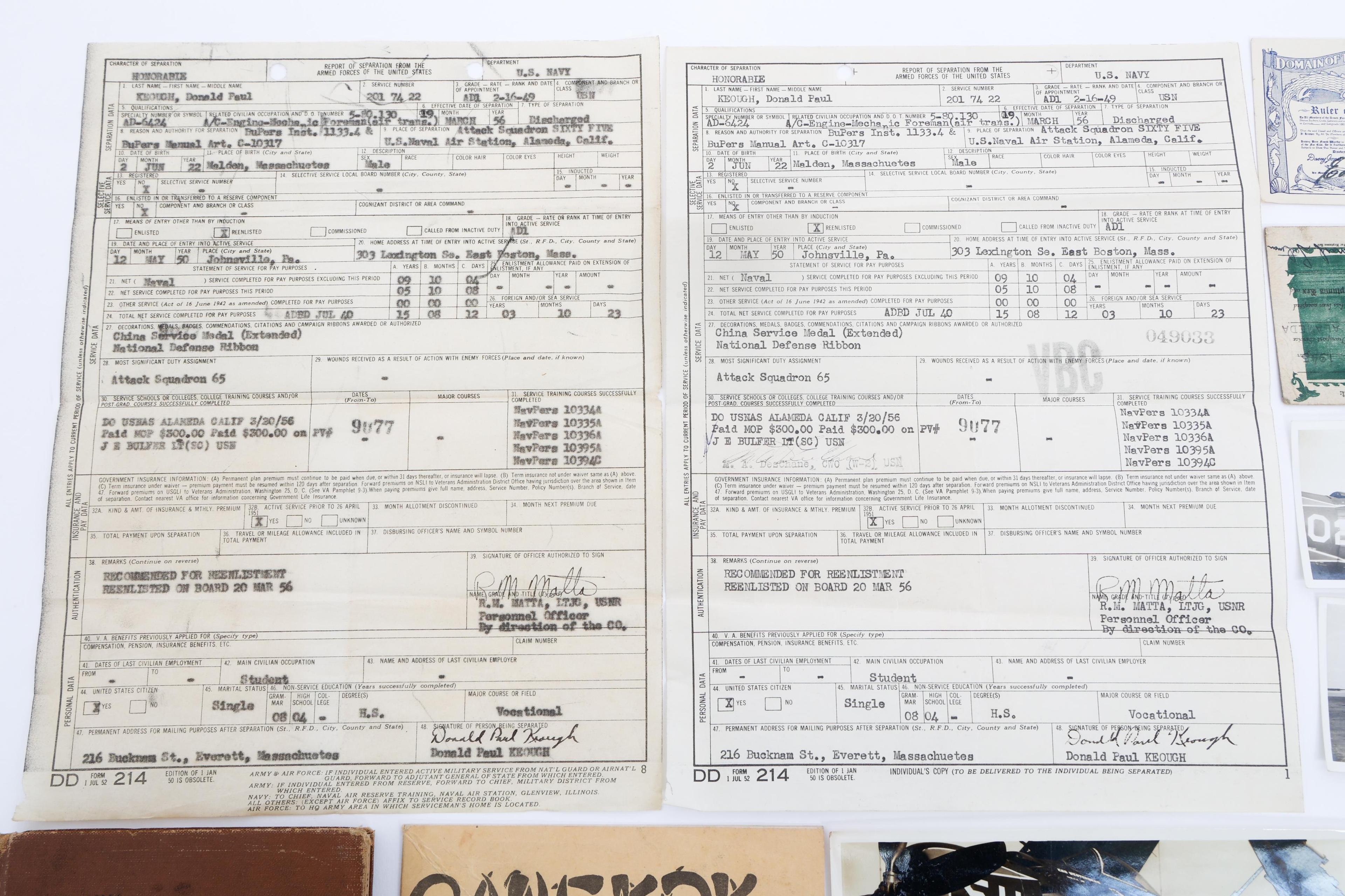 KOREAN WAR USMC & NAVY NAMED GROUPINGS