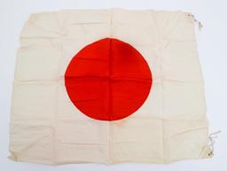 WWII JAPANESE NATIONAL FLAG & ORIGINAL PAPER CASE
