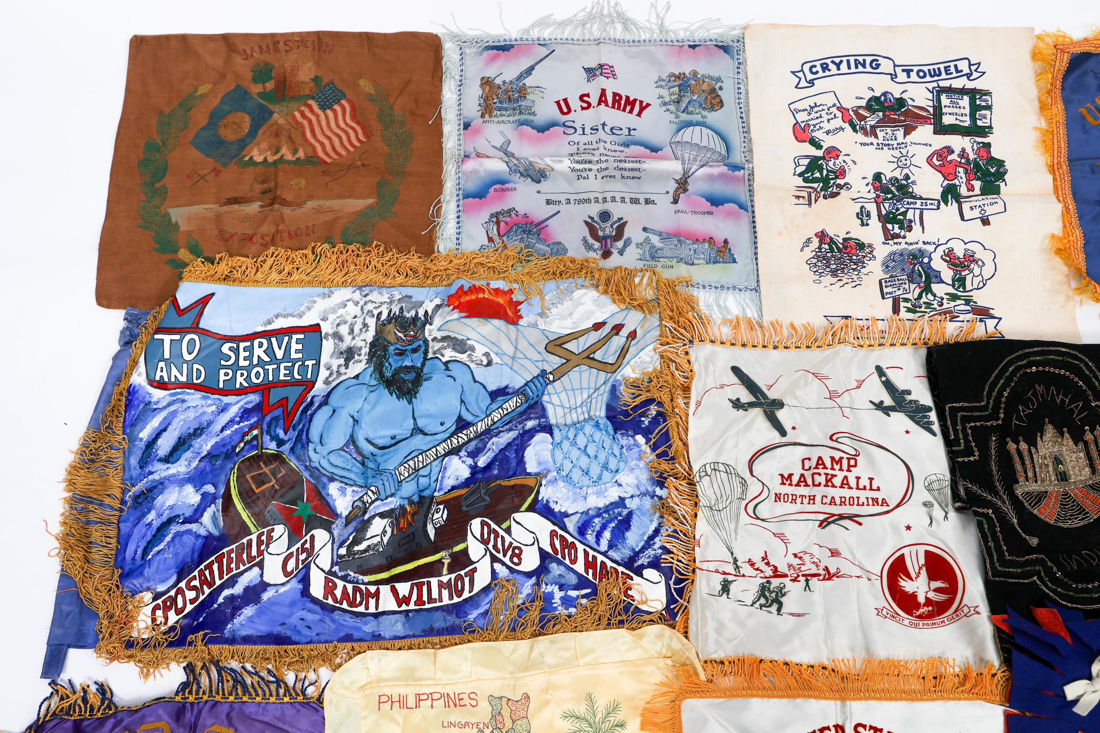 WWII US ARMED FORCES MOTHERS PILLOW SHAMS