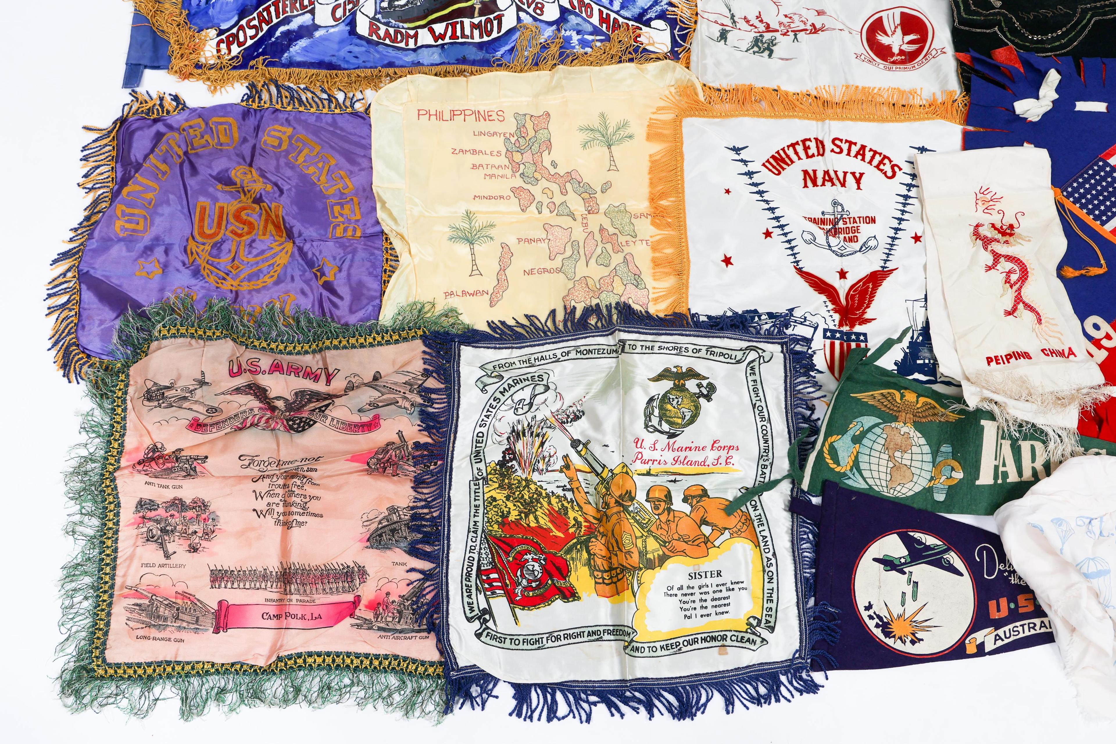 WWII US ARMED FORCES MOTHERS PILLOW SHAMS