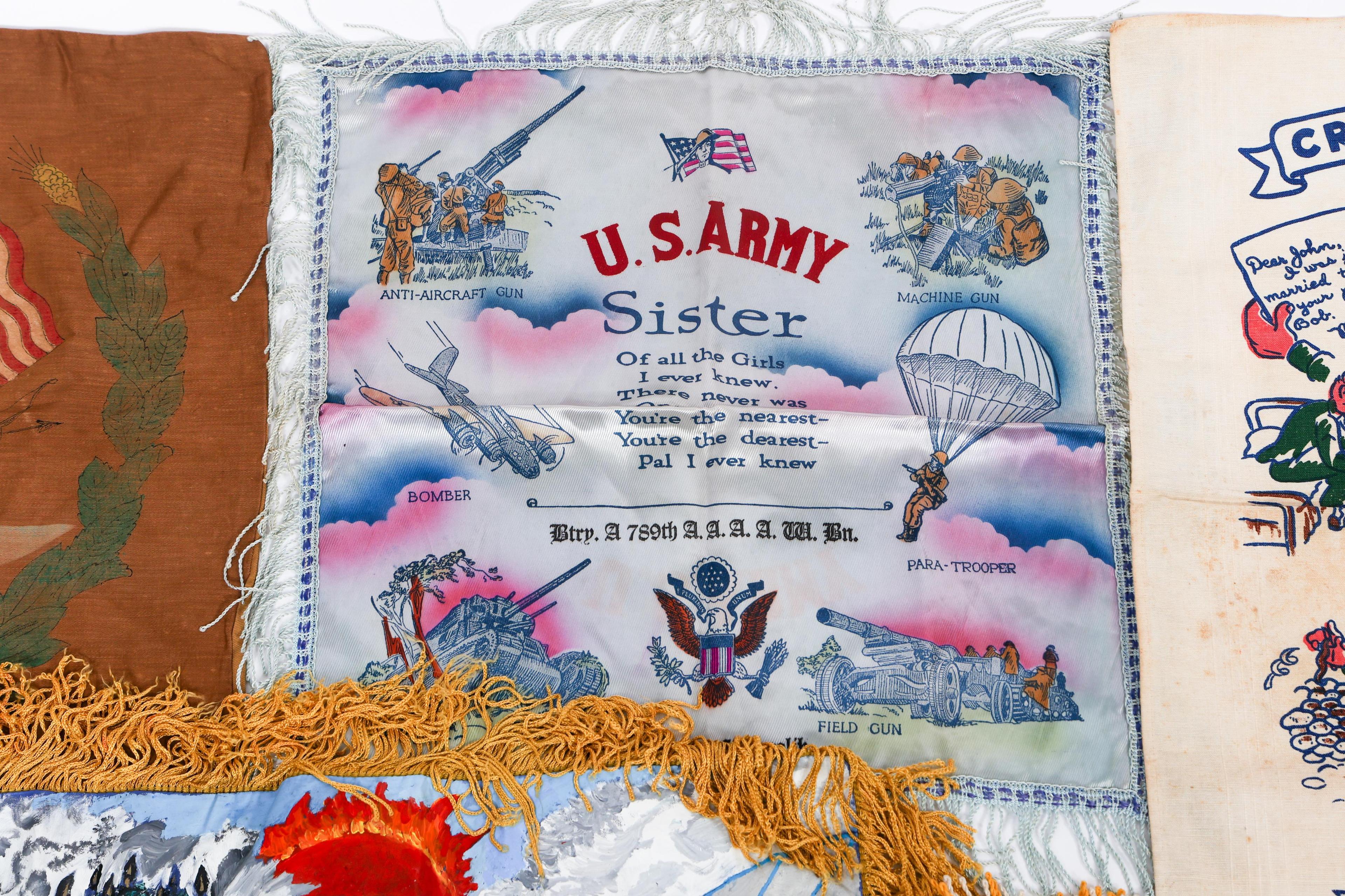 WWII US ARMED FORCES MOTHERS PILLOW SHAMS